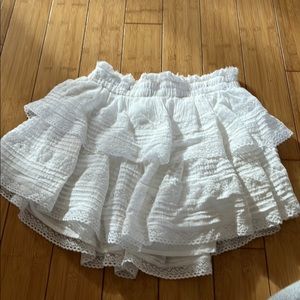White Aerie Ruffle Skirt